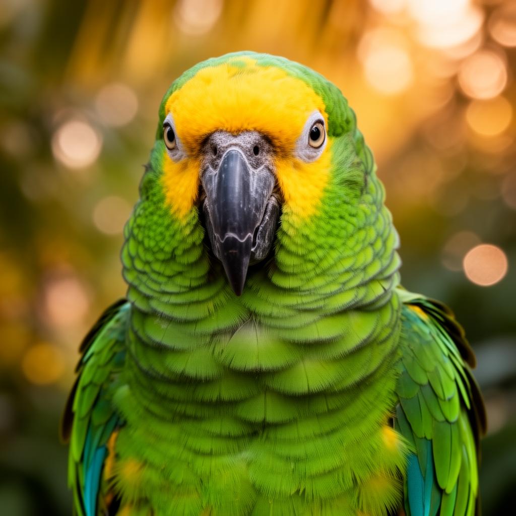 Papagaio verde e amarelo tradicional